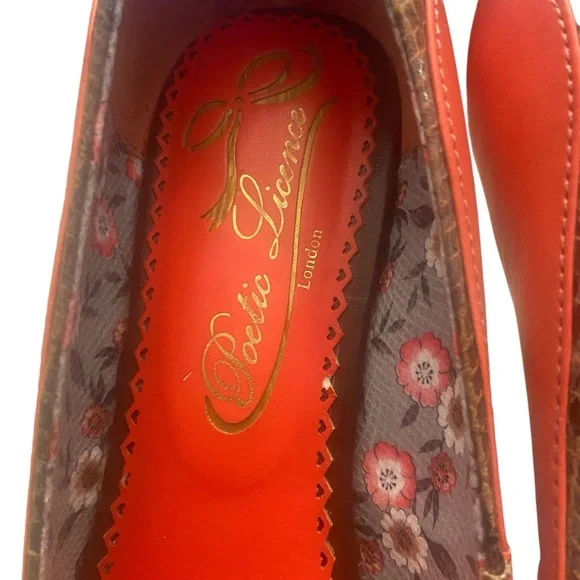 Poetic License Irregular Choice Leather Lizard 3 1/2 inch High Heel Pump. Size 8 - Picture 7 of 9